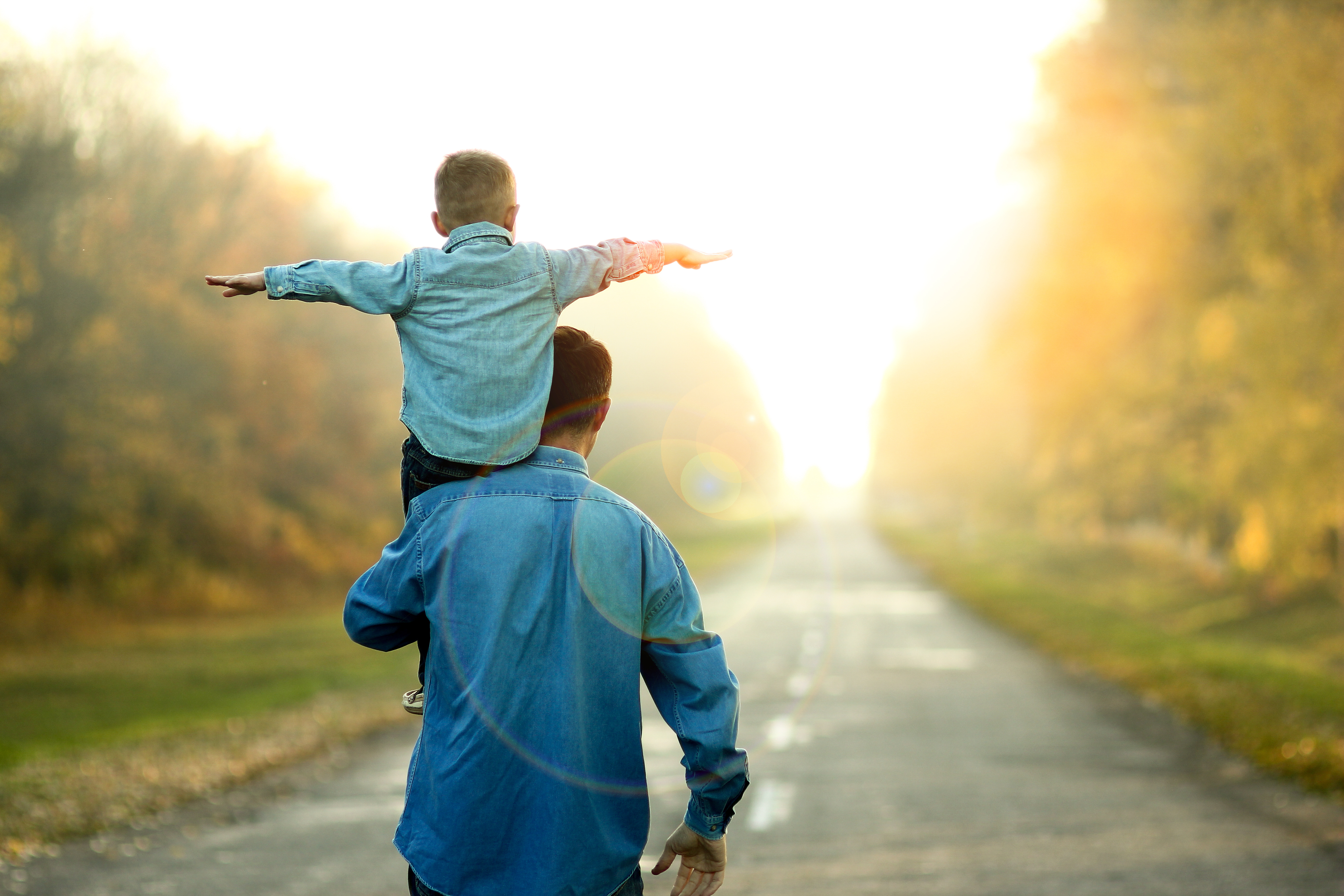 Sustainability vision dad with son